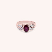 Anello Diana Rubino Oro rosa - Varengo Gioielli