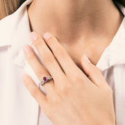 Anello Diana Rubino - Varengo Gioielli