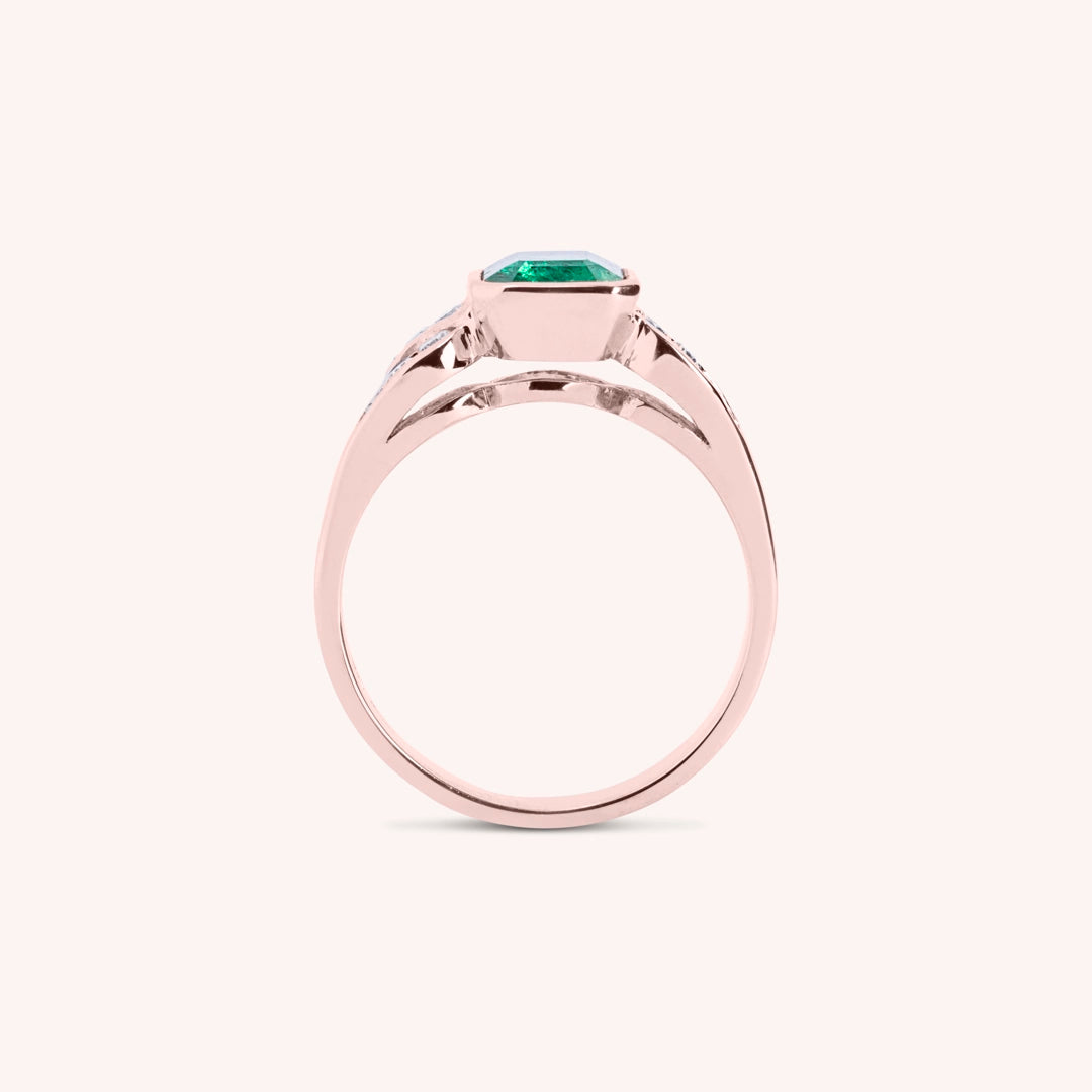 Anello Diana Smeraldo - Varengo Gioielli