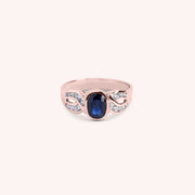 Anello Diana Zaffiro Oro rosa - Varengo Gioielli