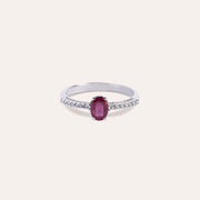 Anello Estia Rubino Oro bianco - Varengo Gioielli