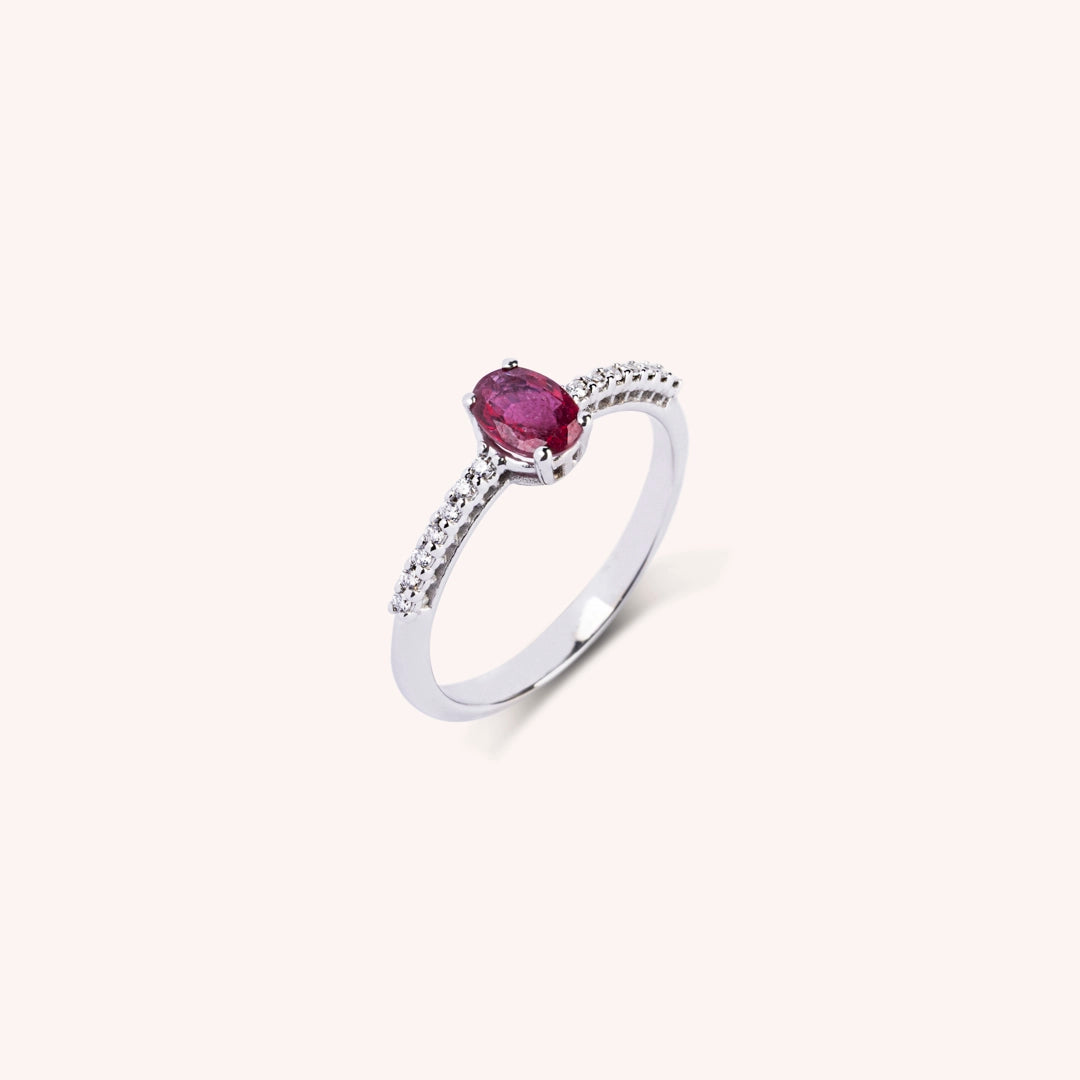 Anello Estia Rubino - Varengo Gioielli