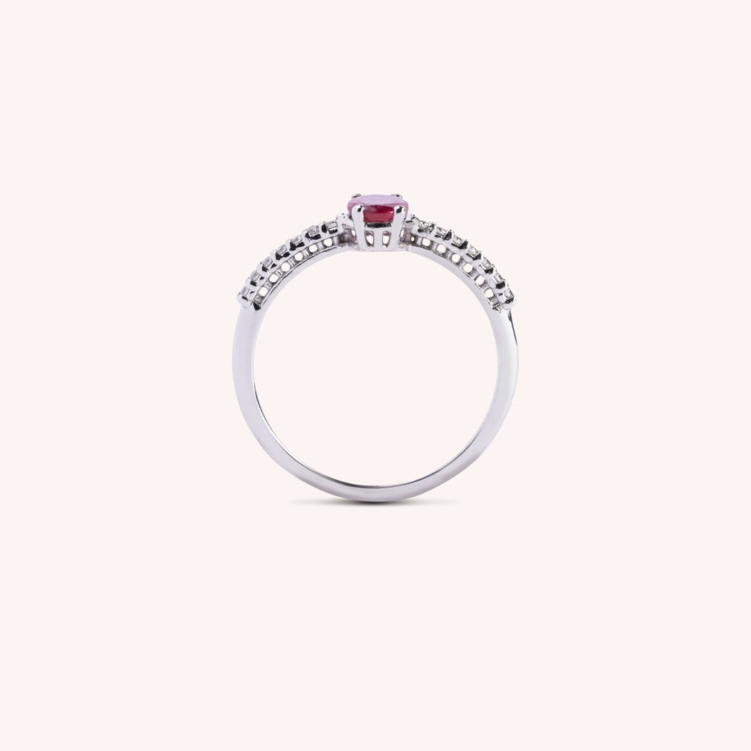 Anello Estia Rubino - Varengo Gioielli