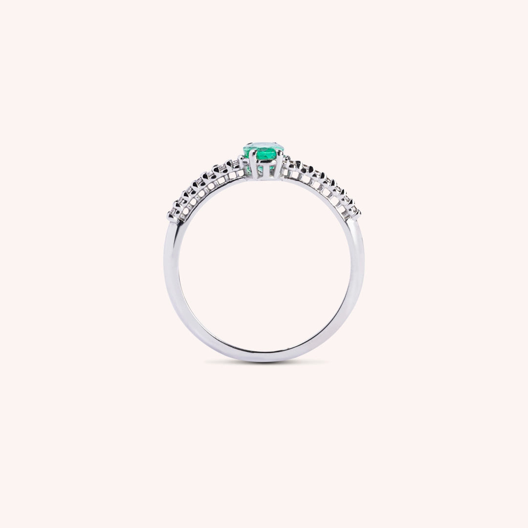 Anello Estia Smeraldo - Varengo Gioielli