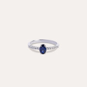 Anello Estia Zaffiro Oro bianco - Varengo Gioielli