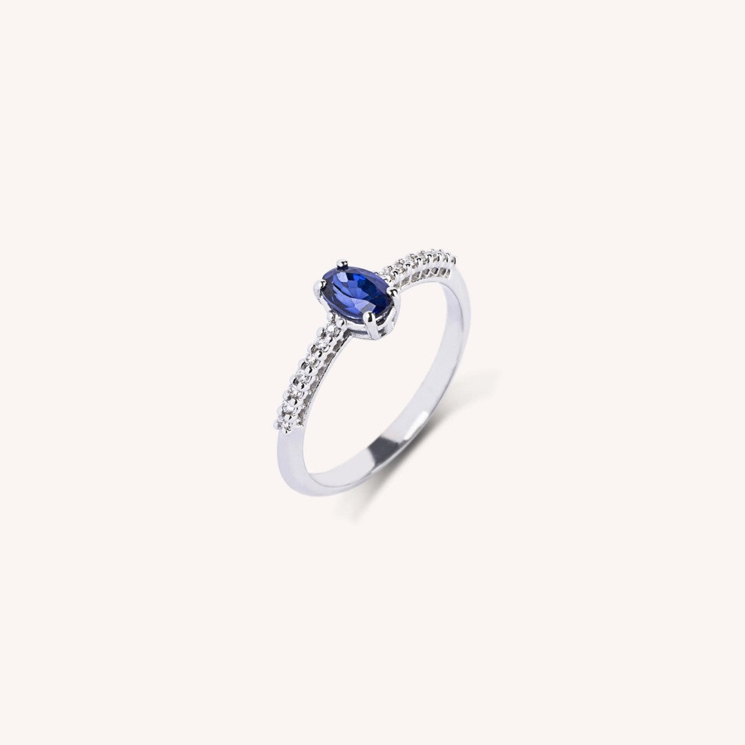 Anello Estia Zaffiro - Varengo Gioielli