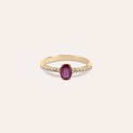 Load image into Gallery viewer, Anello Estia Rubino Oro giallo - Varengo Gioielli