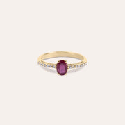 Anello Estia Rubino Oro giallo - Varengo Gioielli