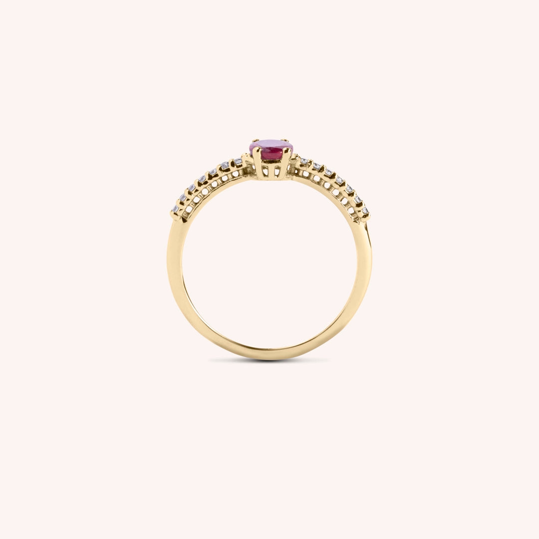 Anello Estia Rubino - Varengo Gioielli