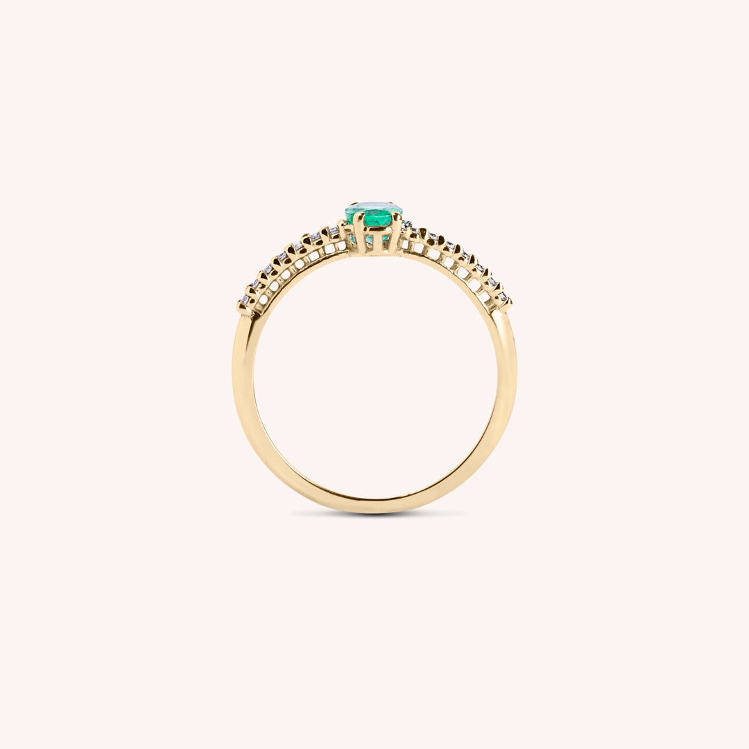Anello Estia Smeraldo - Varengo Gioielli