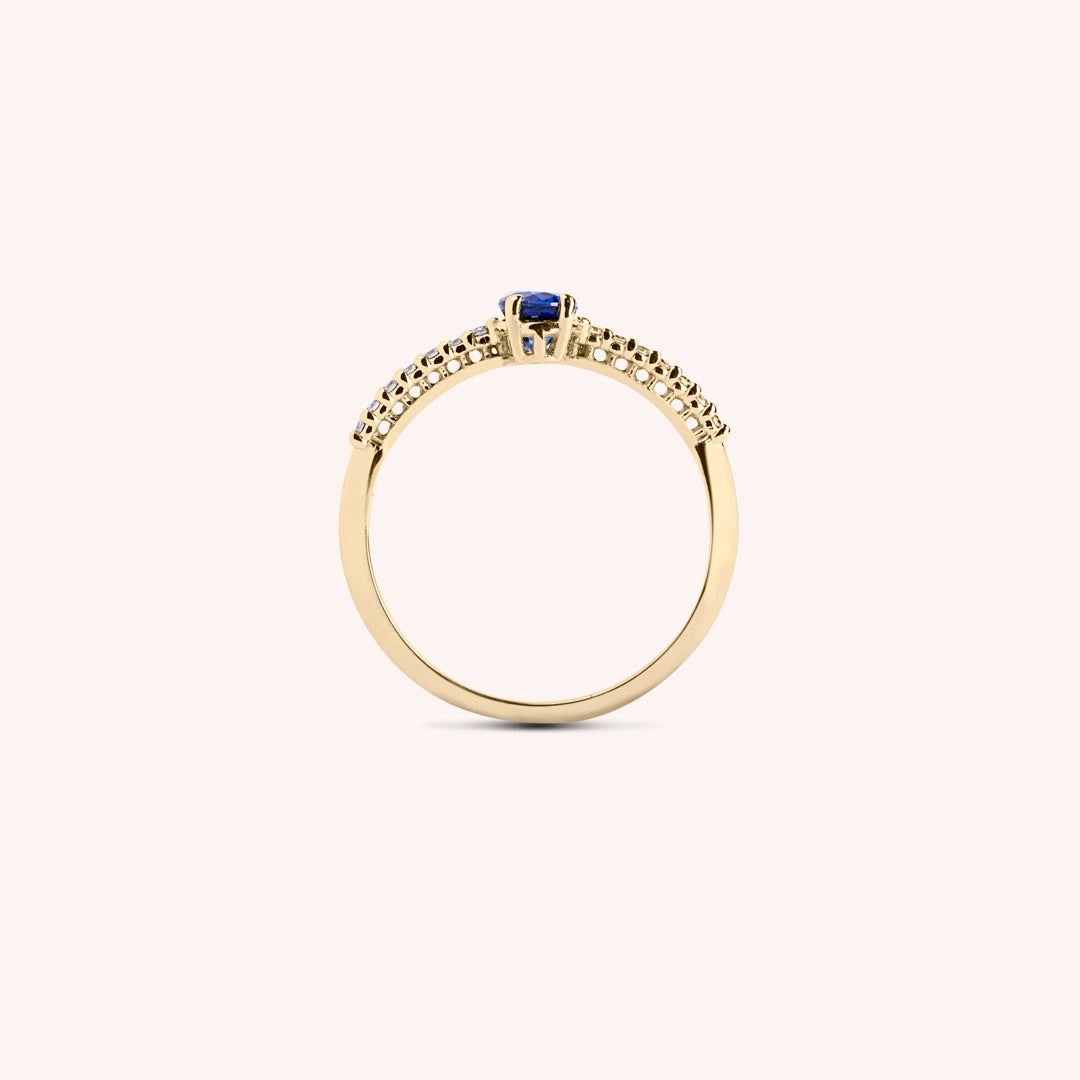 Anello Estia Zaffiro - Varengo Gioielli