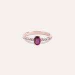 Load image into Gallery viewer, Anello Estia Rubino Oro rosa - Varengo Gioielli
