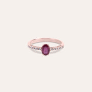 Anello Estia Rubino Oro rosa - Varengo Gioielli