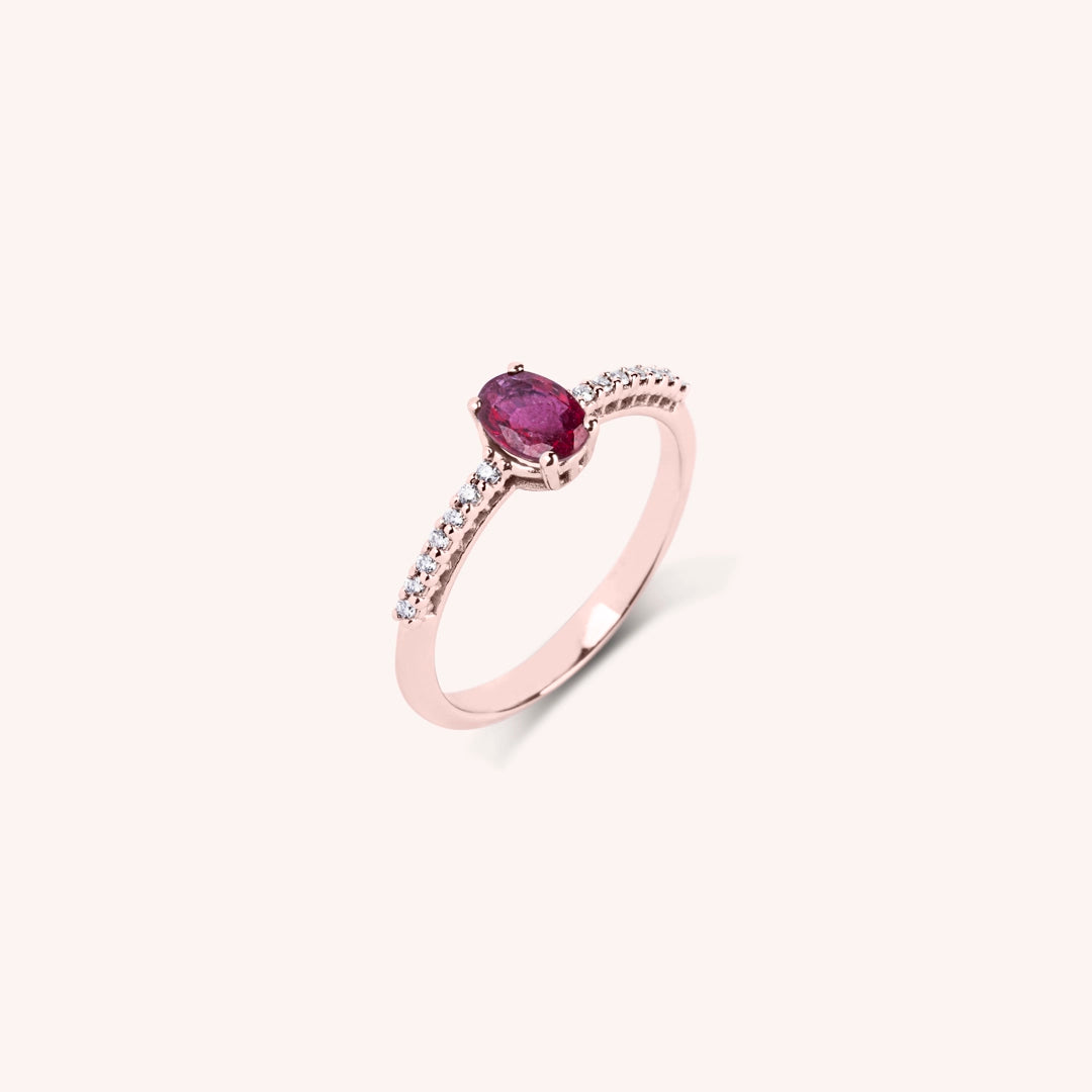 Anello Estia Rubino - Varengo Gioielli