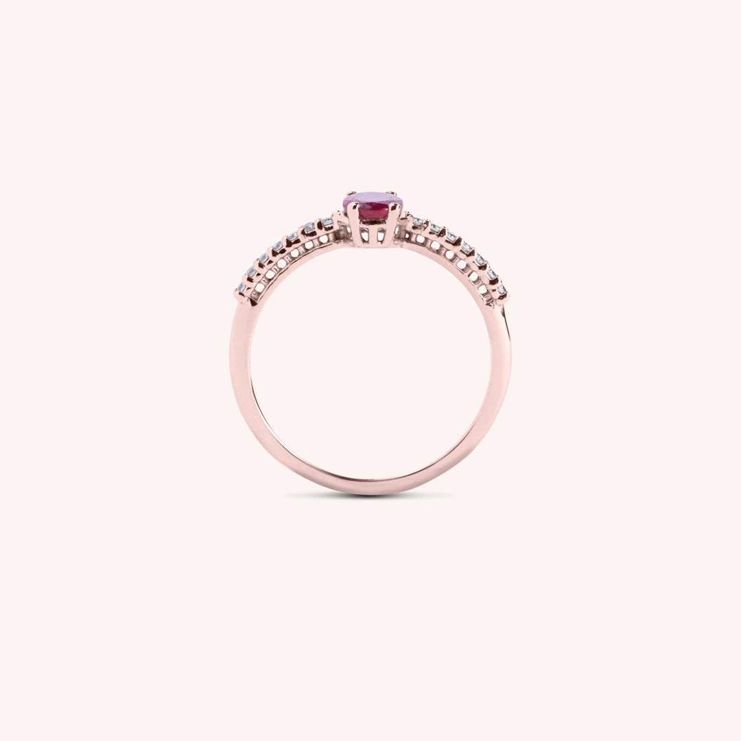 Anello Estia Rubino - Varengo Gioielli