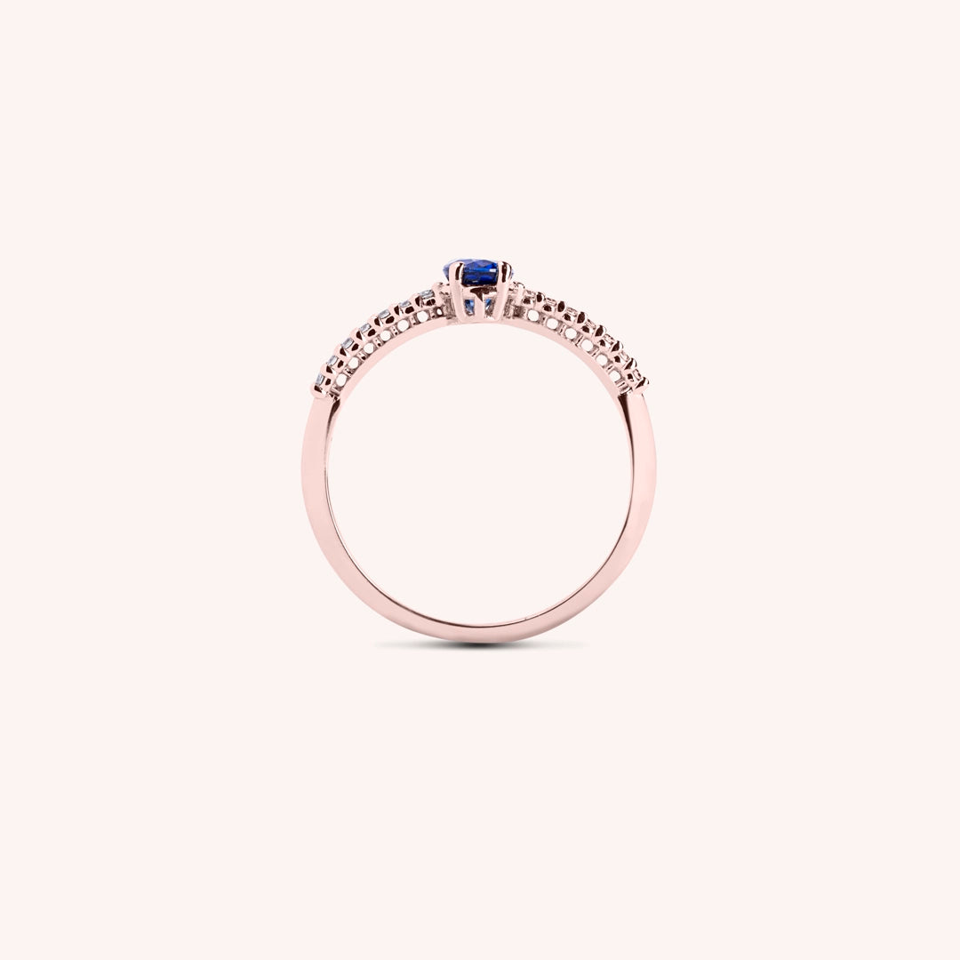 Anello Estia Zaffiro - Varengo Gioielli
