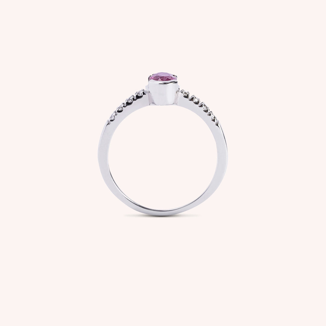 Anello Estia Rubino 2 - Varengo Gioielli