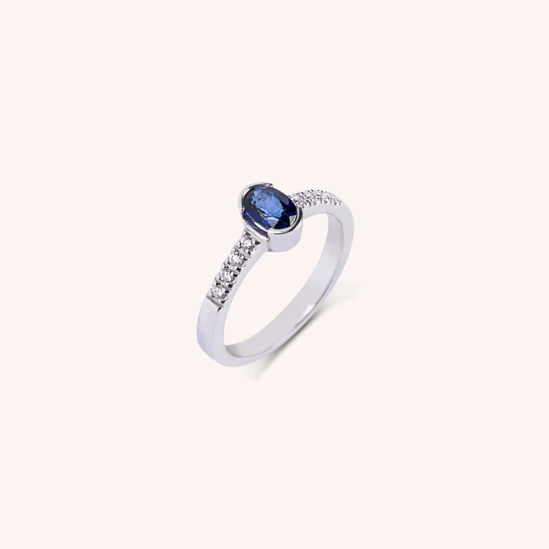 Anello Estia Zaffiro 2 - Varengo Gioielli