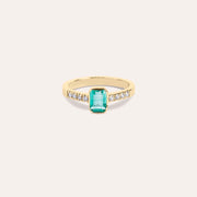 Anello Estia Smeraldo 2 Oro giallo - Varengo Gioielli