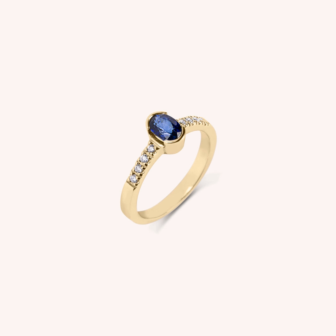 Anello Estia Zaffiro 2 - Varengo Gioielli