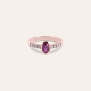 Anello Estia Rubino 2 Oro rosa - Varengo Gioielli