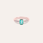 Carica l’immagine nella galleria, Anello Estia Smeraldo 2 Oro rosa - Varengo Gioielli