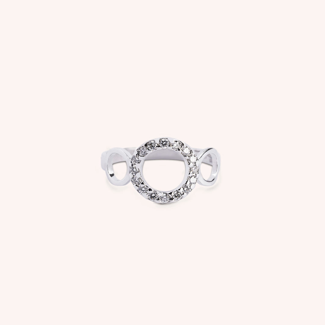 Anello Fantasia Aura Cerchi Oro bianco - Varengo Gioielli