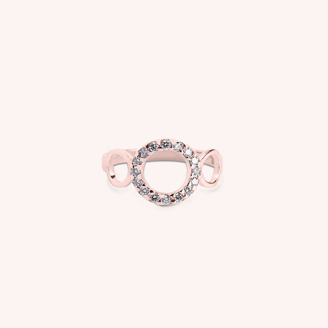 Anello Fantasia Aura Cerchi Oro rosa - Varengo Gioielli