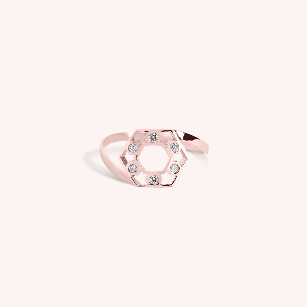 Anello Fantasia Cora Oro rosa - Varengo Gioielli