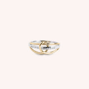Anello Fantasia Eris Bicolore bianco oro - Varengo Gioielli