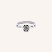 Anello Fantasia Flora Oro bianco - Varengo Gioielli