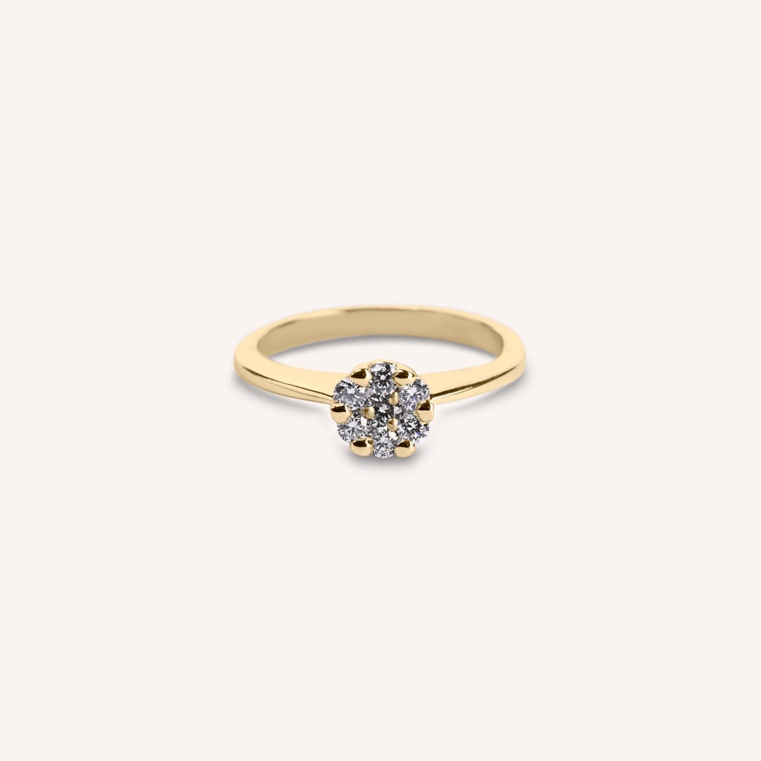 Anello Fantasia Flora Oro giallo - Varengo Gioielli