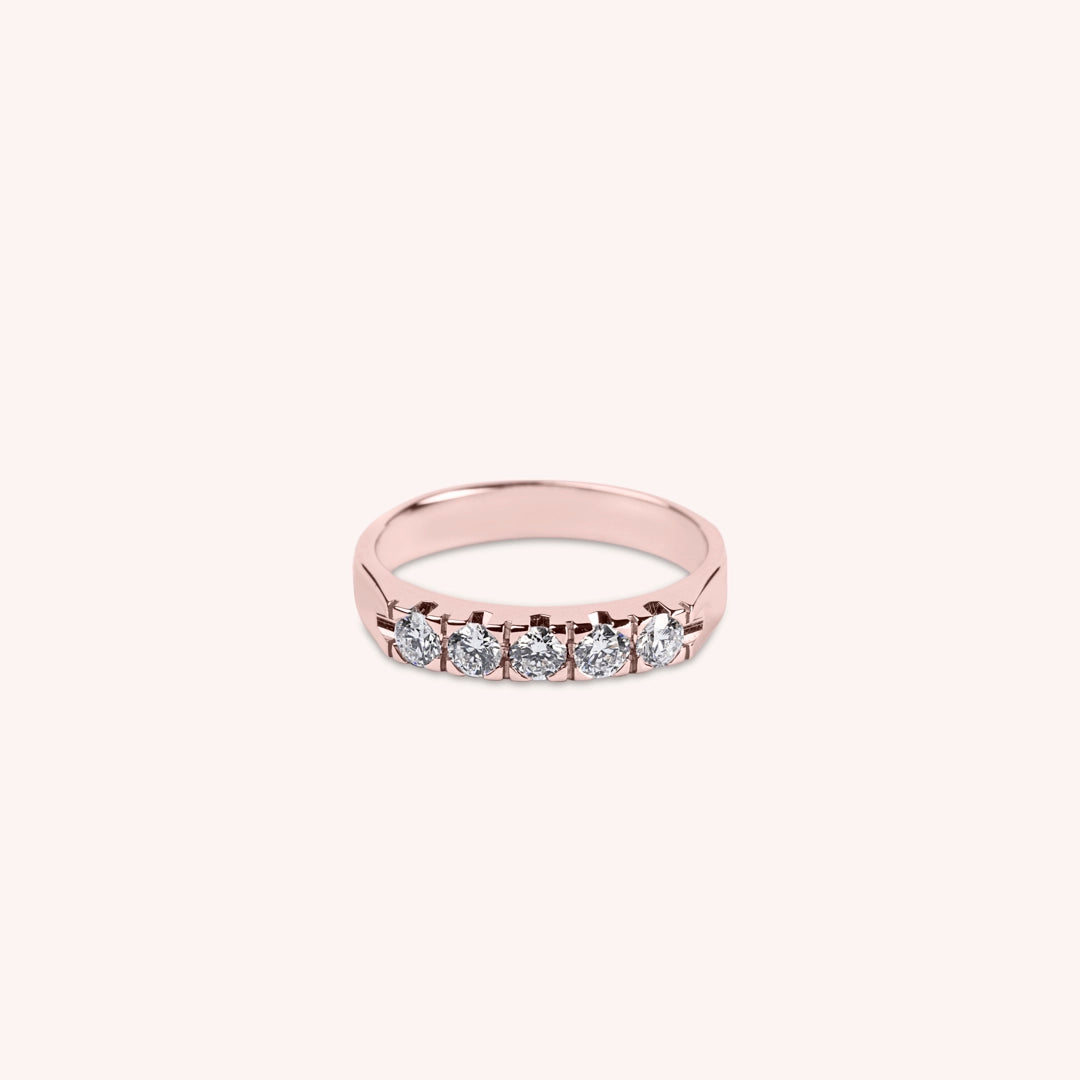 Anello Fedina Petra 5 Oro rosa - Varengo Gioielli