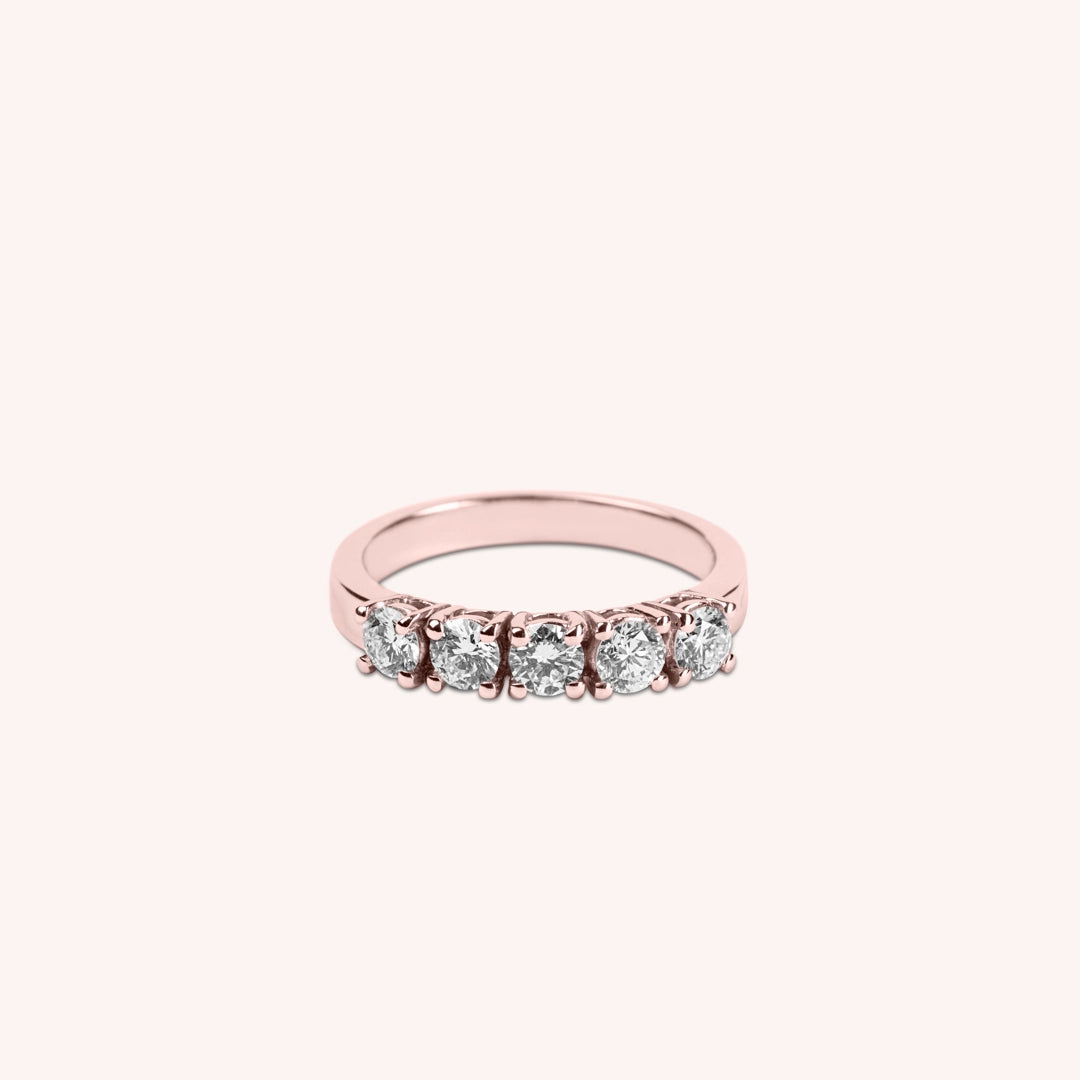 Anello Fedina Teti 5 Oro rosa - Varengo Gioielli