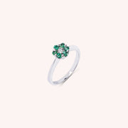 Anello Flora Smeraldi - Varengo Gioielli