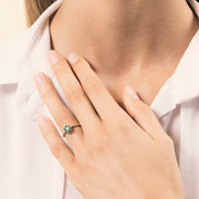 Anello Flora Smeraldi - Varengo Gioielli