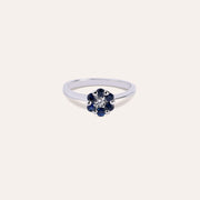 Anello Flora Zaffiri Oro bianco - Varengo Gioielli