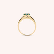 Anello Flora Smeraldi - Varengo Gioielli