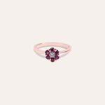 Carica l’immagine nella galleria, Anello Flora Rubini Oro rosa - Varengo Gioielli