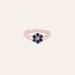 Load image into Gallery viewer, Anello Flora Zaffiri Oro rosa - Varengo Gioielli