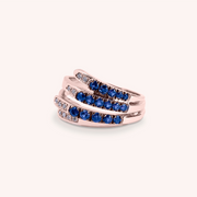 Anello Ilizia Zaffiri Piccolo Oro rosa - Varengo Gioielli