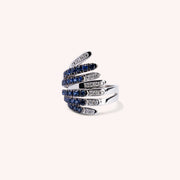Anello Ilizia Zaffiri Grande Oro bianco - Varengo Gioielli