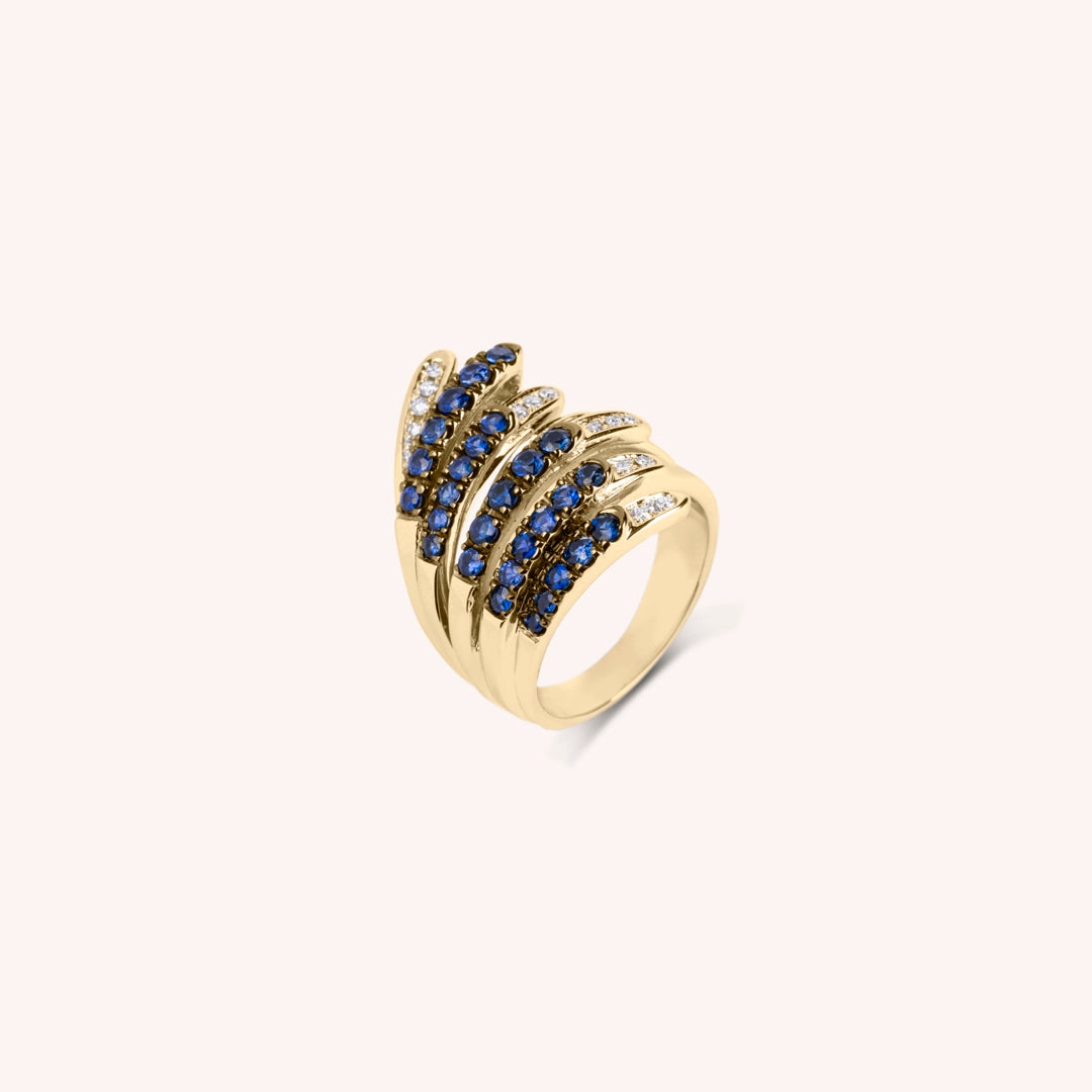Anello Ilizia Zaffiri Grande - Varengo Gioielli