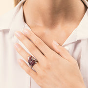 Anello Ilizia Rubini Grande - Varengo Gioielli