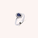 Lade das Bild in die Galerie hoch, Anello Iris Zaffiro 5x7 - Varengo Gioielli