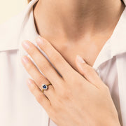 Anello Iris Zaffiro 5x7 - Varengo Gioielli