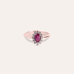 Load image into Gallery viewer, Anello Iris Rubino 5x7 Oro rosa - Varengo Gioielli