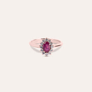 Anello Iris Rubino 5x7 Oro rosa - Varengo Gioielli