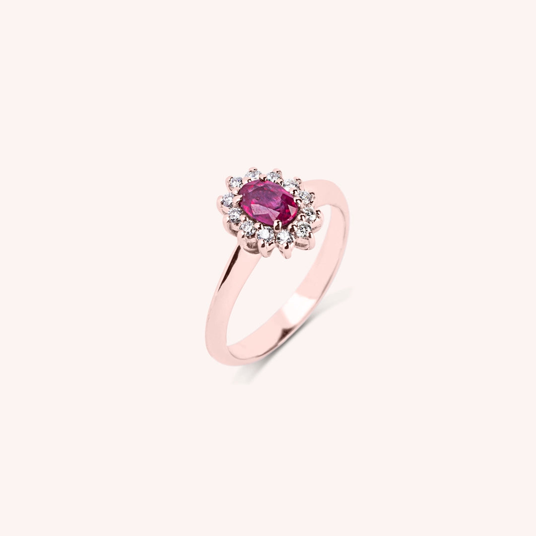Anello Iris Rubino 5x7 - Varengo Gioielli