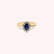 Anello Iris Zaffiro 6x4 Oro giallo - Varengo Gioielli